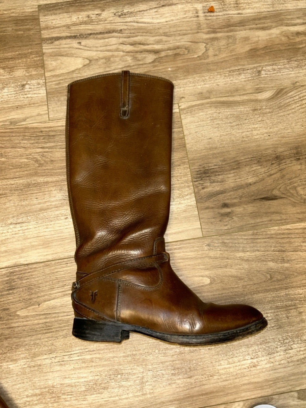 Frye Lindsay Plate Riding Boot- Brown - Picture 8 of 10